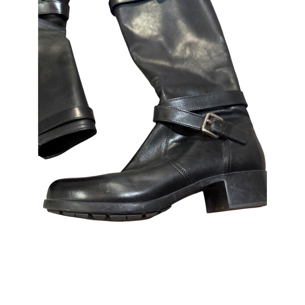 Prada Black Leather Moto Riding Boots – Women’s Size 38 (US 7.5) - Picture 4 of 13